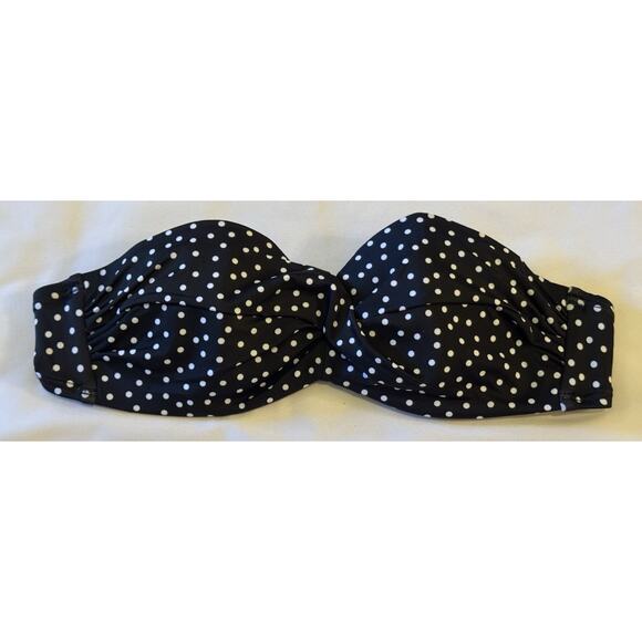 Victorias Secret Strapless Polka Dot Push-up Bikini Top Size 34A NWOT - Picture 1 of 2